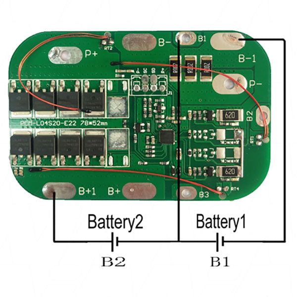 Enepower MIPCM-2SXP15A Professional 2S Li-ion Battery Protection Circuit Module - Overcurrent, Overcharge & Overdischarge Safety