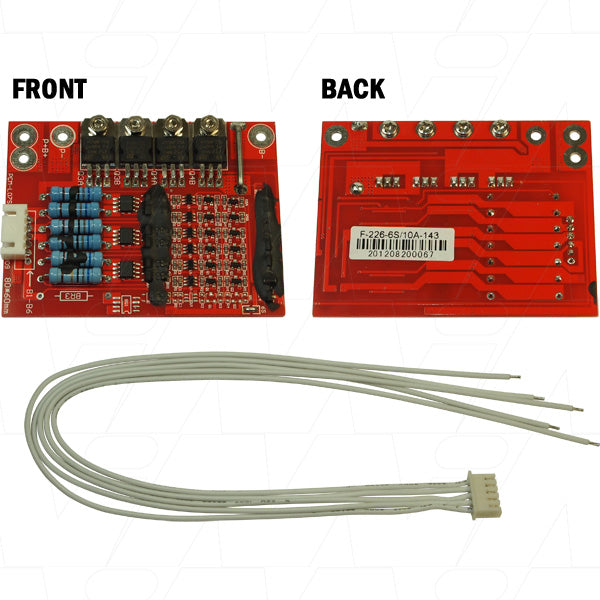 ENEPOWER MIPCM-6SXP10A-LFP 6S LiFePO4 Battery Protection Module with Overcurrent & Overcharge Safeguards, 60x9mm