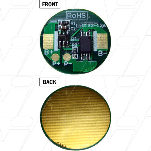 Enepower MIPCM-R18-1SXP3A Advanced 1S Li-Ion PCM with Overcurrent, Overcharge & Overdischarge Protection, 18mm x 2mm