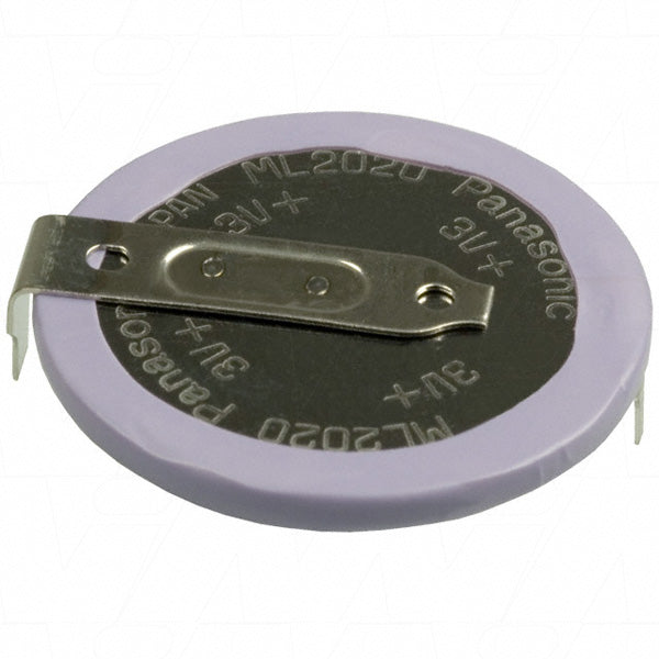 Panasonic ML2020/H1CN 3V Lithium Manganese Battery - 45mAh Capacity for Memory Backup & Industrial Control Systems