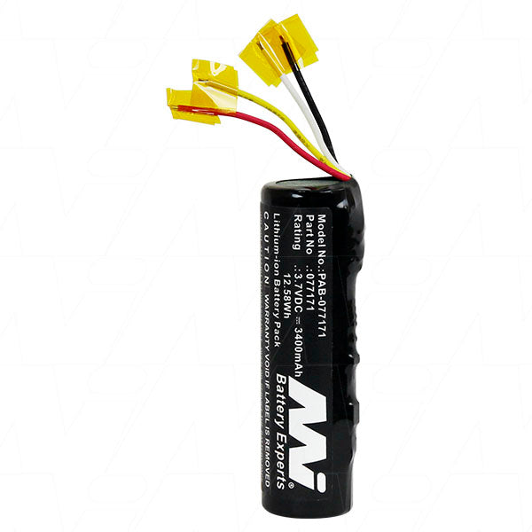 Lithium-Ion Battery for Bluetooth Speakers MI Battery Experts PAB-077171-BP1 3.4Ah 3.7V High-Capacity Power Cell