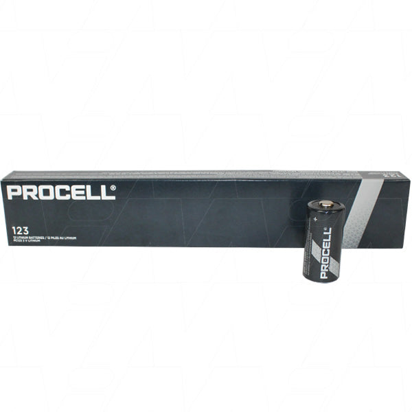 Procell PC123 Professional 3V Lithium Battery 1.55Ah Capacity, Stable Output for High-Drain Devices, Trusted by Pros