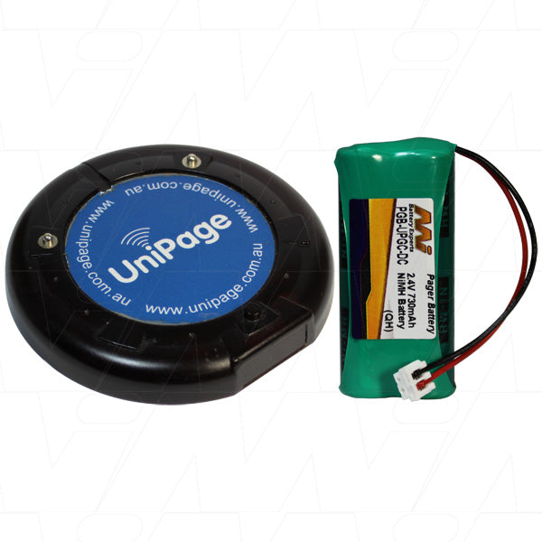 Professional-Grade MI Battery Experts PGB-UPGC-DC NiMH Pager Battery - 730mAh, 2.4V, 1.8Wh for Reliable Communication