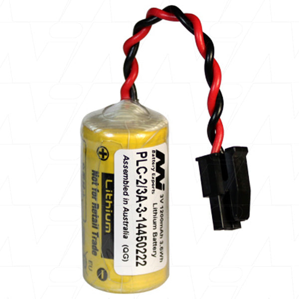 MI Battery Experts PLC-2/3A-3-14450222 Lithium Backup Battery | 3V 1.2Ah | Industrial Memory Protection for PLCs