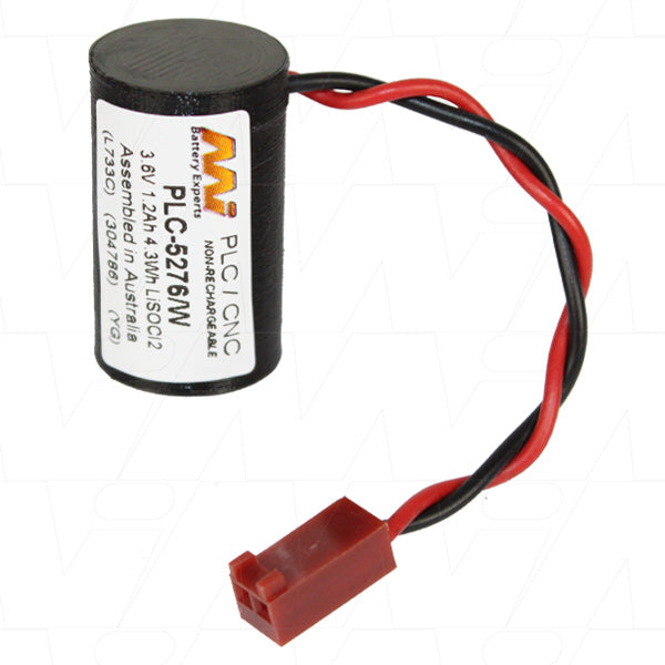 MI Battery Experts PLC-5276/W 1/2AA 3.6V Lithium Battery - Industrial Memory Backup Power for PLCs & Automation Systems (1.2Ah)