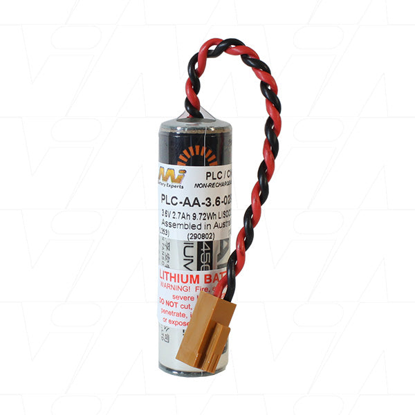 PLC-AA-3.6-029 Industrial Lithium Battery 3.6V, 2.7Ah for Automation & Memory Backup Systems - Stable Power in Harsh Environments