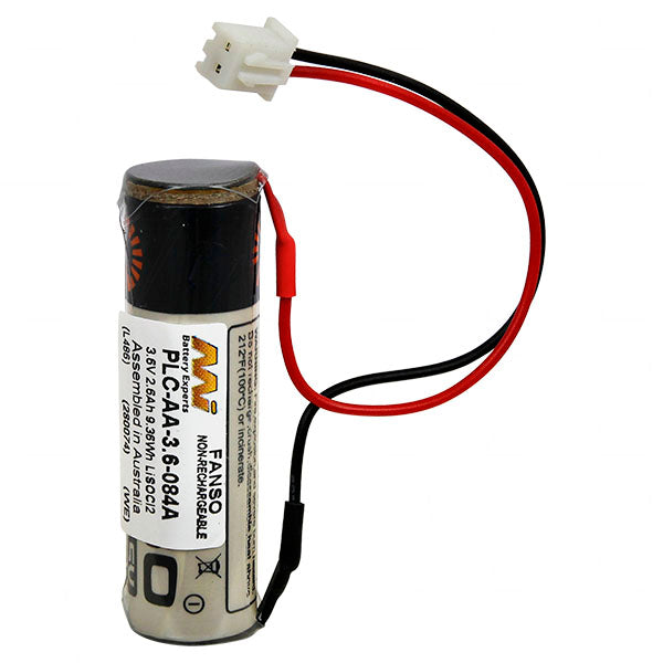 MI Battery Experts PLC-AA-3.6-084A Lithium Thionyl Chloride Battery 3.6V, 2.6Ah for Industrial Automation & PLC Memory Backup