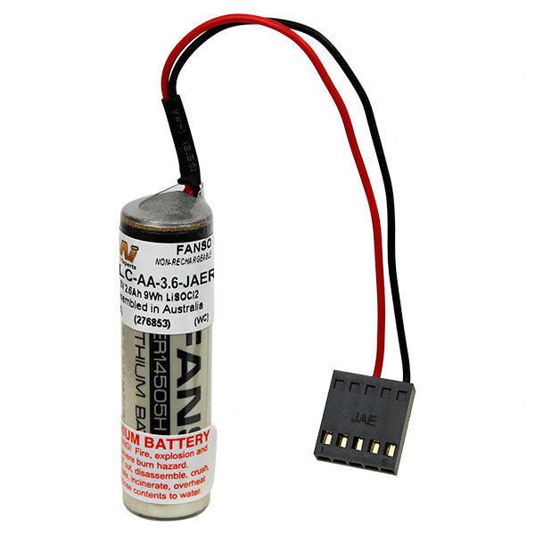 MI Battery Experts PLC-AA-3.6-JAEROBO Lithium Thionyl Chloride Battery for Industrial Memory Backup & Automation (3.6V, 2.6Ah)