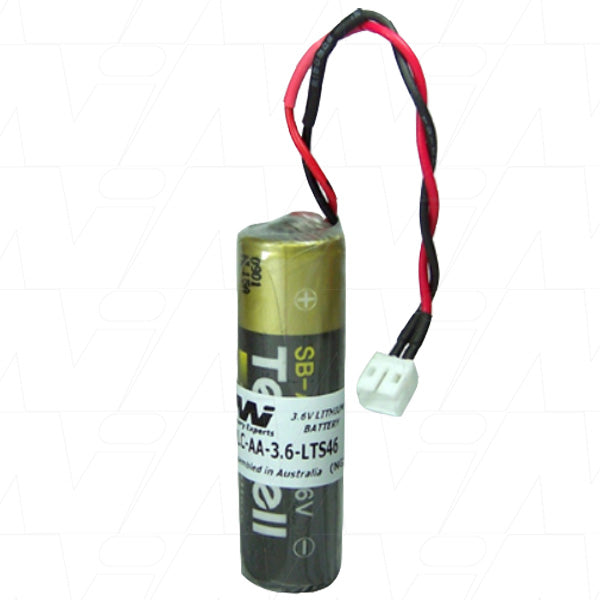 MI Battery Experts PLC-AA-3.6-LTS46 Lithium Thionyl Chloride Battery - 3.6V 2.4Ah Industrial Backup Power for PLCs, CNCs & Robotics