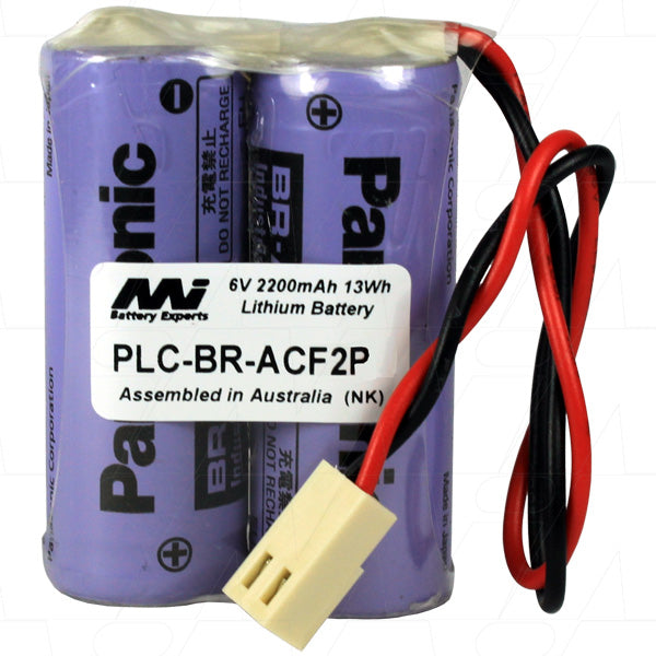 MI Battery Experts PLC-BR-ACF2P 6V 2.2Ah Lithium Backup Battery for Industrial PLCs - Compact 40g Design, 13.2Wh Capacity
