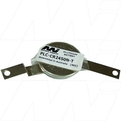 MI Battery Experts PLC-CR2450N-T 3V 560mAh Industrial Lithium Battery for PLC & CNC Memory Backup - Long-Lasting Power Protection