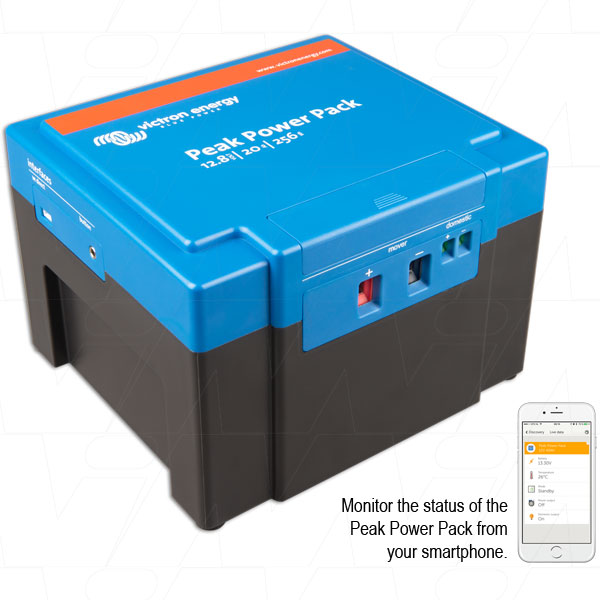 Victron Energy PPP-20 LiFePO4 Battery 256Wh Compact Power for Caravan & Mobile Applications, 20Ah, 12.8V, 3.8kg