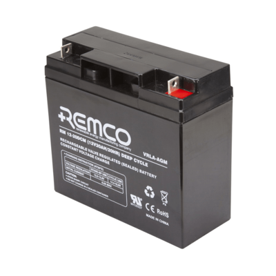 RM12-20DCM REMCO Mobility Battery: 12V 20Ah AGM Deep Cycle for Scooters, Wheelchairs, & Recreational Vehicles - Spill Proof, Long Life 