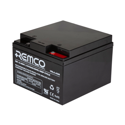 RM12-26DC REMCO AGM Deep Cycle Battery - 12V 26Ah - Caravan, Marine, RV, Mobility - Sealed, No Gassing - Reliable Power 