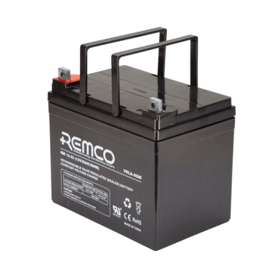 RM12-33 REMCO 12V 33Ah VRLA AGM Battery - Standby Power, UPS, Security Systems - Sealed, Low Discharge, Deep Cycle 