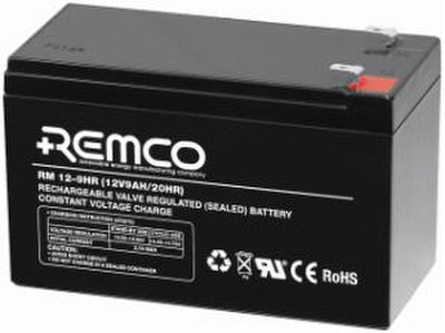 RM12-9HR REMCO 12V 9Ah VRLA AGM Battery - Standby Power, UPS, Security Systems, Long Shelf Life 
