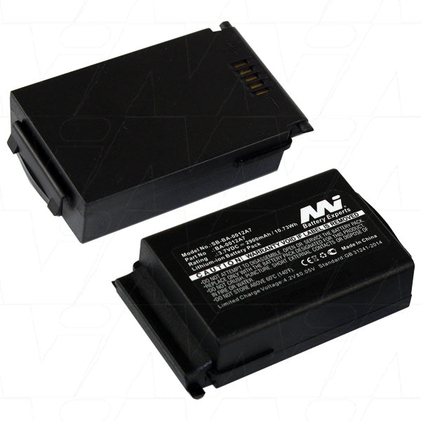 MI Battery Experts SB-BA-0012A7 3.7V 2.9Ah Li-Ion Scanner Battery - 10.7Wh Capacity, 65.2g Lightweight Design for Extended Barcode Scanning Sessions