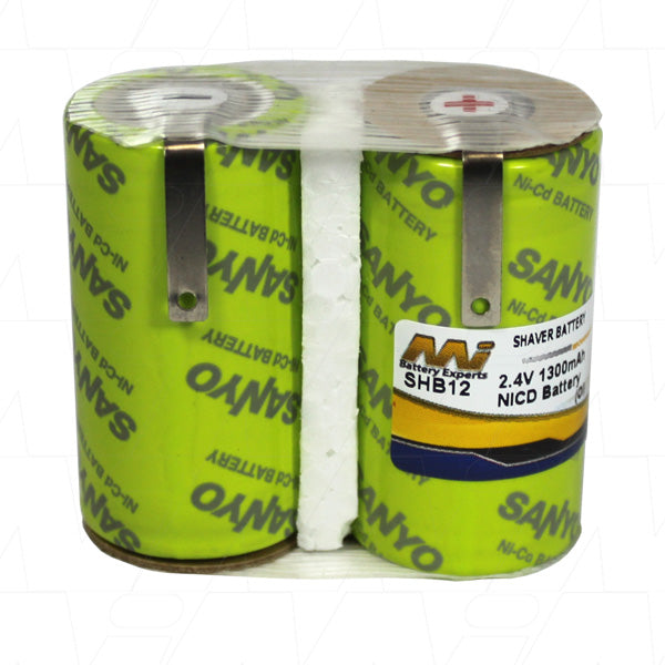 MI Battery Experts SHB12 Professional NiCd 2.4V 1.3Ah Battery Pack for Personal Care Tools - Long-lasting Power for Clippers & Trimmers