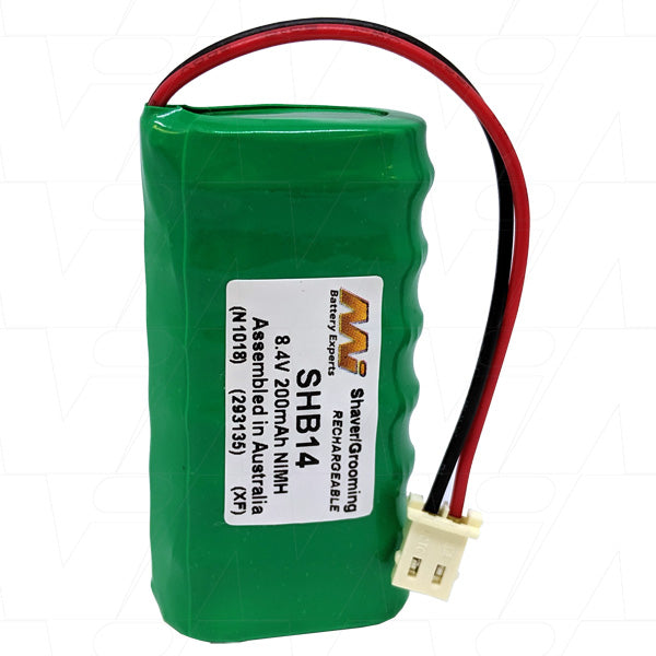 MI Battery Experts SHB14 NiMH Rechargeable Battery - 8.4V 200mAh Professional Power for Salon Clippers & Shavers