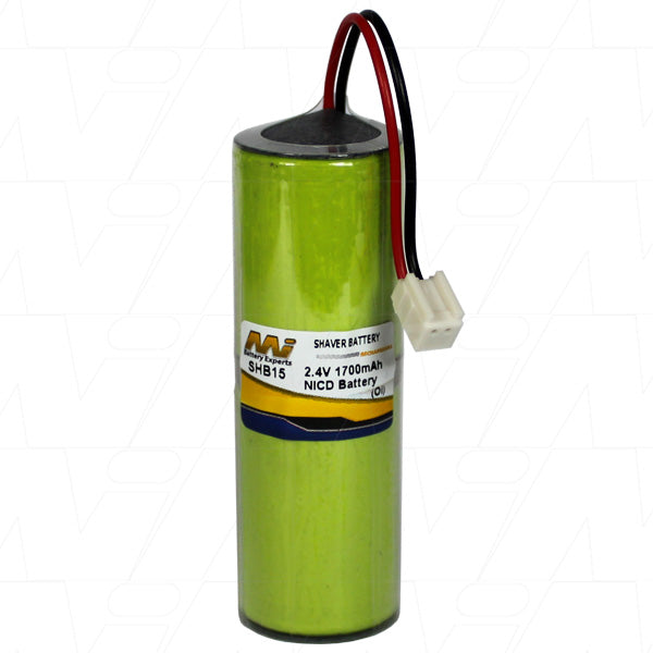 MI Battery Experts SHB15 Professional NiCd 2.4V 1.7Ah Battery Pack for Clippers, Trimmers & Personal Care Devices - Long-Lasting Power