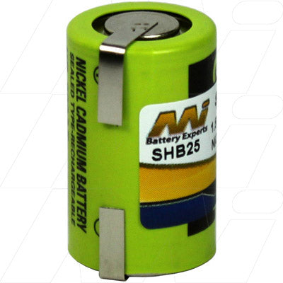 MI Battery Experts SHB25 Professional NiCd Battery for Hair Clippers & Shavers - 1.2V, 600mAh, Compact 2/3A Size