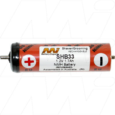 MI Battery Experts SHB33 NiMH 1.2V 1.7Ah Rechargeable Battery for Professional Hair Clippers & Shavers - Long-Lasting Power