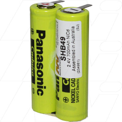 MI Battery Experts SHB49 Pro NiCd 2.4V 700mAh Battery Pack for Cordless Personal Care Devices - Long-Lasting Power