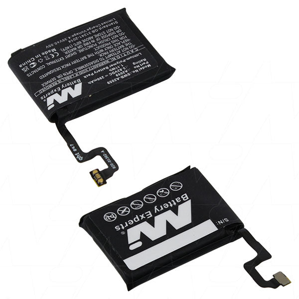 MI Battery Experts SWB-A2059-BP1 LiPo Battery 290mAh, 3.82V, Ultra-Compact 20.86x4.1mm for Wearables & Medical Devices
