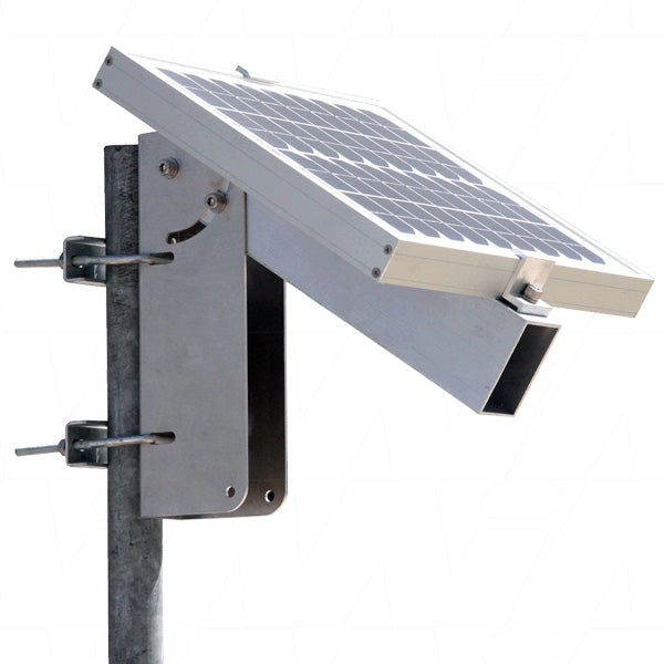 Symmetry SY-PM-20-30W Pro Pole Mount Solar Battery System 20-30W Capacity, Weather-Resistant, Tool-Free Access