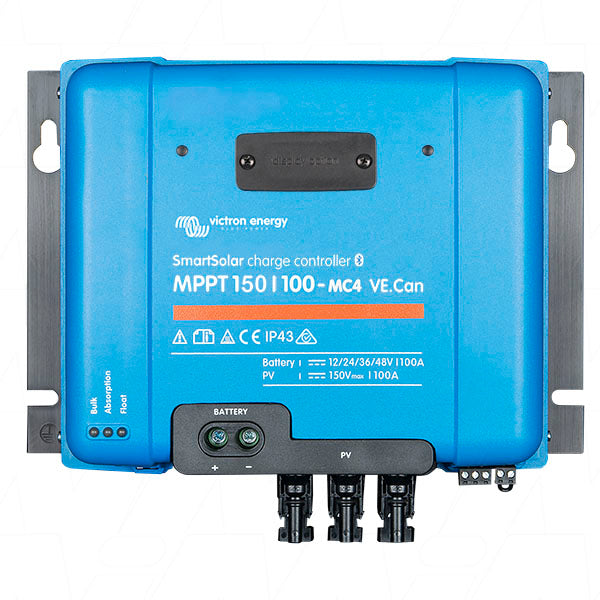 Victron Energy SmartSolar MPPT 150/100-MC4 VE.Can Solar Charge Controller - 100A, 12-48V, MC4 Connectors