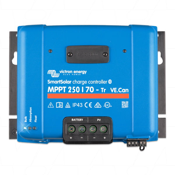 Victron Energy SmartSolar MPPT 250/70-Tr VE.Can 70A Solar Charge Controller, 12-48V Compatible, VE.Can Protocol