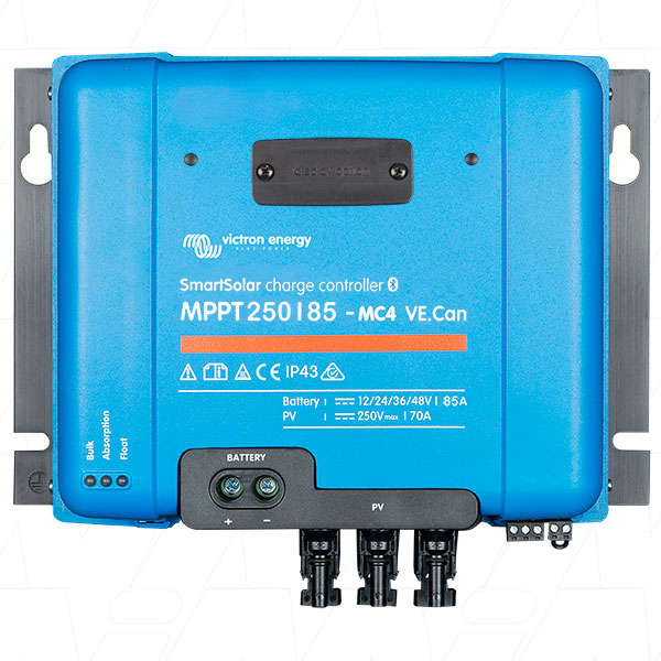 Victron SmartSolar MPPT 250/85-MC4 VE.Can High-Efficiency Solar Charge Controller, 85A, 12-48V System