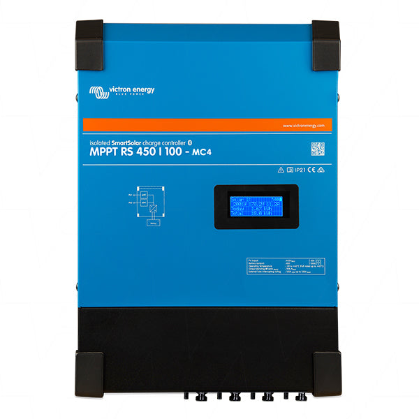 Victron Energy SmartSolar MPPT RS 450/100-MC4 Pro-Grade 450V/100A Solar Charge Controller for Maximum Efficiency