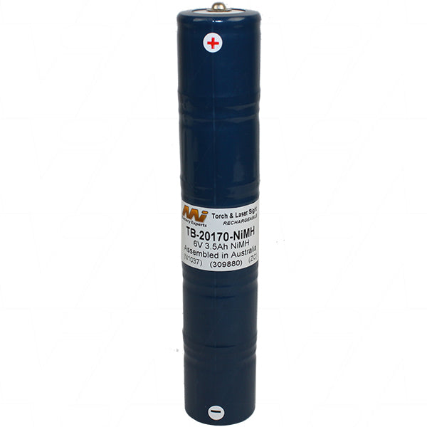 Professional NiMH Torch Battery 6V 3.5Ah High-Capacity for Streamlight & Maglite, Long-Lasting Rechargeable Power