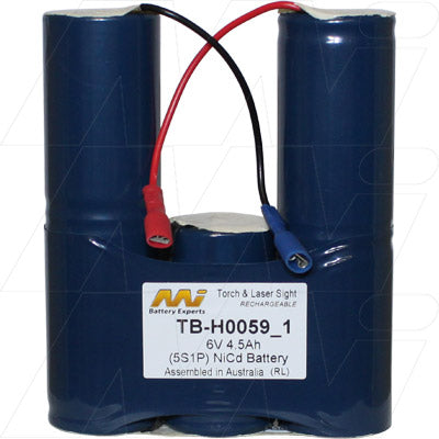 MI Battery Experts TB-H0059_1 Professional 6V 4.5Ah NiCd Headlamp Battery - Rugged, Reliable Power for Mining & Industrial Use