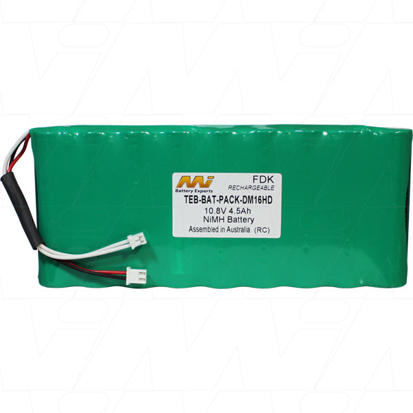 MI Battery Experts TEB-BAT-PACK-DM16HD NiMH Battery Pack - 10.8V 4.5Ah Professional Power Solution for Industrial Equipment