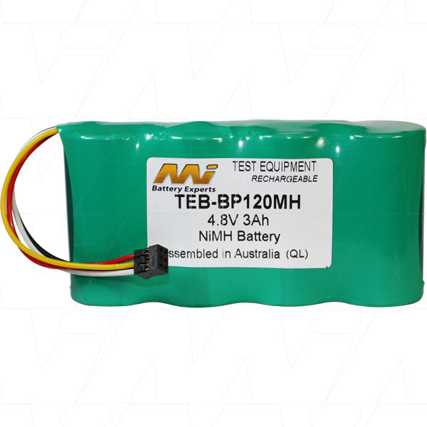 MI Battery Experts TEB-BP120MH 4.8V 3Ah NiMH Battery Pack - Professional-Grade Power for Portable Equipment & Devices