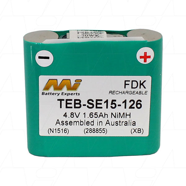 MI Battery Experts TEB-SE15-126 NiMH 4.8V 1.65Ah Test Equipment Battery - Professional-Grade Power for Precision Testing & Lab Devices