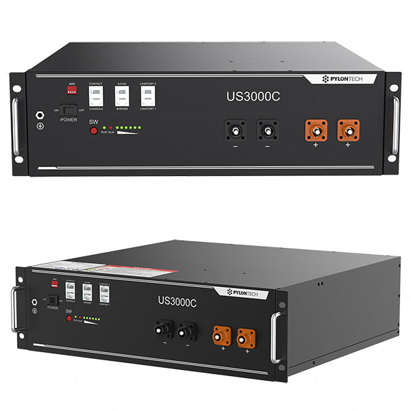 Pylontech US3000C 48V 3.5kWh LiFePO4 Battery System | Professional-Grade 74Ah Energy Storage for Backup Power