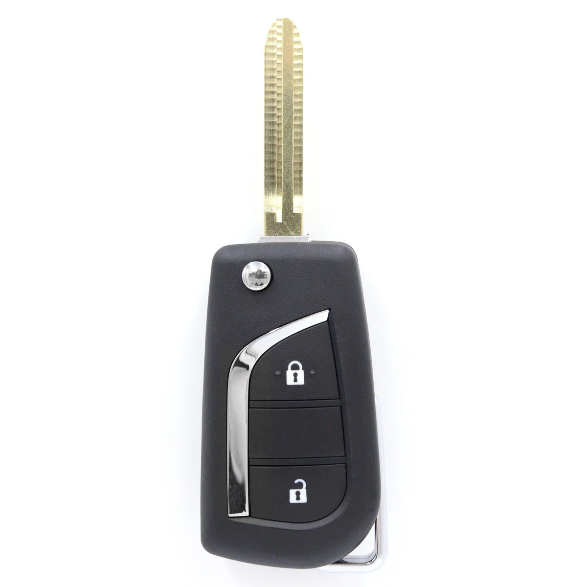 Toyota HiLux 2-Button Flip Key Shell - TOY43 Blade