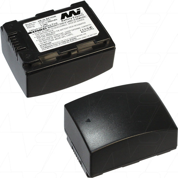Professional Camcorder Battery MI Battery Experts VB-IA-BP105R-BP1 - 900mAh, 3.7V, Li-Ion, 31g, 32.8x45mm
