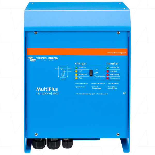 Victron Energy MultiPlus-II 12V Inverter Charger 3000W Power, 120A Charging, Dual Battery Compatible