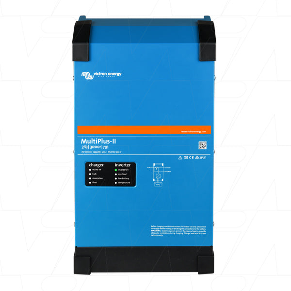 Victron Energy MultiPlus-II 24V 3000VA Inverter/Charger 70A, Dual-Chemistry Compatible, Industrial-Grade Power Solution