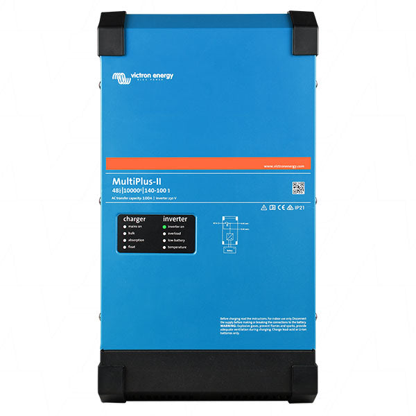 Victron Energy MultiPlus-II 48V 10kW Inverter/Charger Dual-Function 140A Output for Off-Grid & Marine Power