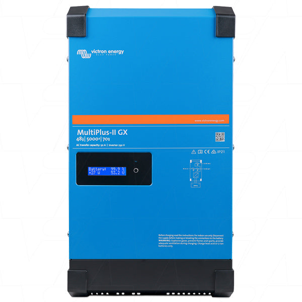 Victron Energy MultiPlus-II 48V 5000VA Inverter/Charger 70A, GX Monitoring, Dual Battery Chemistry
