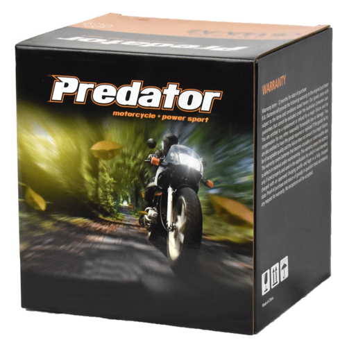 Predator MX14-4 Motorcycle Battery - 12V 12AH High-Performance Power Cell with LL Assembly, 150W x 87H x 145mm, 4.6kg