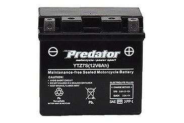 12V YTZ7S Sealed AGM Motorcycle Battery - Predator - High Performance, No Initial Charge, Replaces YTZ7S, MBTZ7S, UTZ7S, PTZ7S
