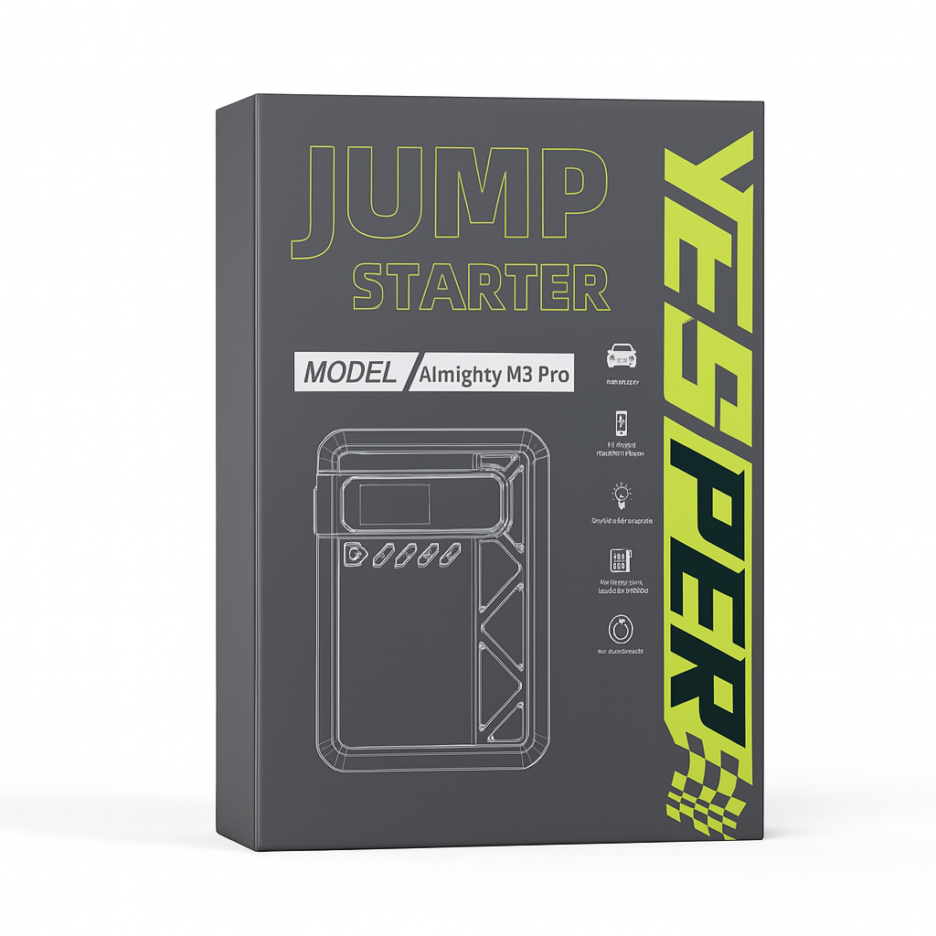 M3 Pro Jump Starter with Air Compressor - Multi-Function Car Battery Booster