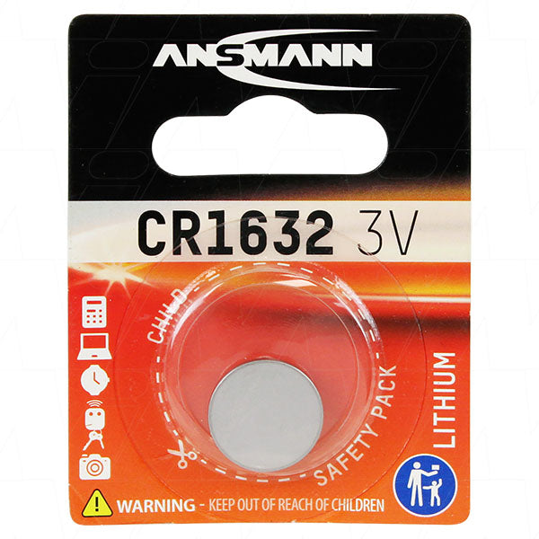 CR1632 3V Lithium Coin Cell Blister of 1