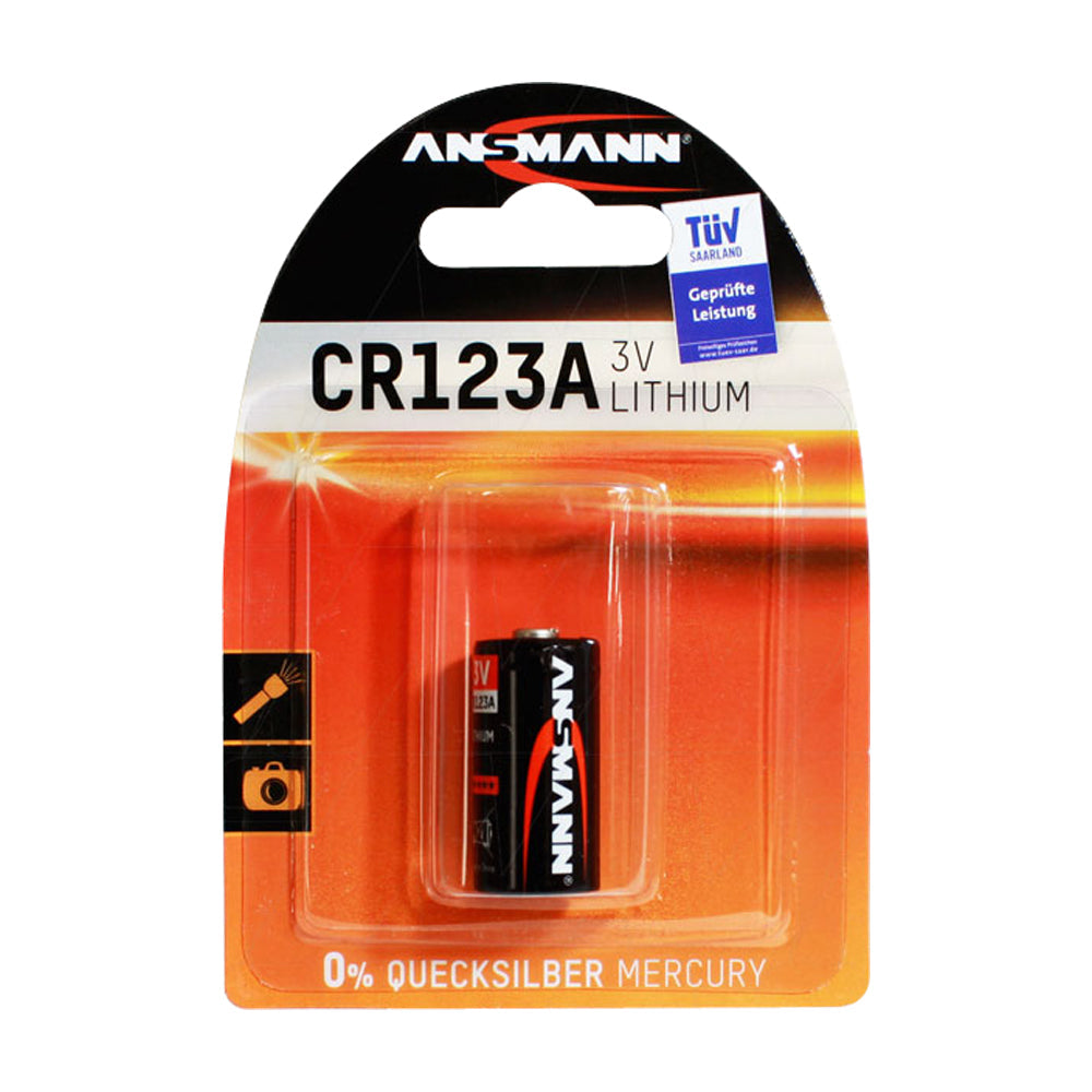 Ansmann CR123A-BP1 3V 1500mAh Photographic Lithium Blister of 1